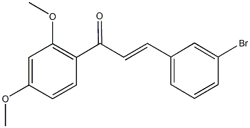 3-(3-bromophenyl)-1-(2,4-dimethoxyphenyl)-2-propen-1-one Struktur