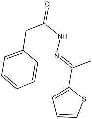 2-phenyl-N'-(1-thien-2-ylethylidene)acetohydrazide Struktur