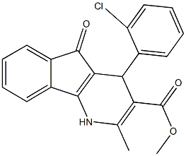 methyl 4-(2-chlorophenyl)-2-methyl-5-oxo-4,5-dihydro-1H-indeno[1,2-b]pyridine-3-carboxylate Struktur