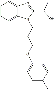 1-{1-[3-(4-methylphenoxy)propyl]-1H-benzimidazol-2-yl}ethanol Struktur