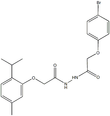 N'-[(4-bromophenoxy)acetyl]-2-(2-isopropyl-5-methylphenoxy)acetohydrazide Struktur