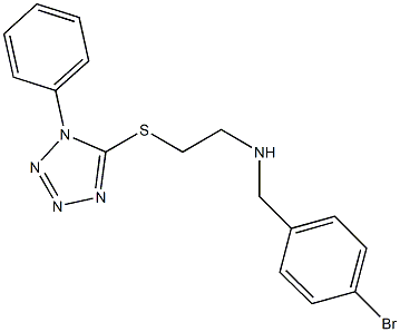 N-(4-bromobenzyl)-N-{2-[(1-phenyl-1H-tetraazol-5-yl)sulfanyl]ethyl}amine Struktur