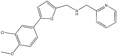 N-{[5-(3-chloro-4-methoxyphenyl)-2-furyl]methyl}-N-(2-pyridinylmethyl)amine Struktur