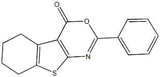 2-phenyl-5,6,7,8-tetrahydro-4H-[1]benzothieno[2,3-d][1,3]oxazin-4-one Struktur