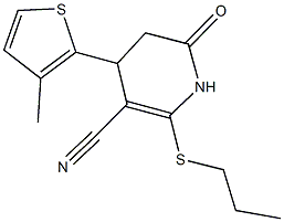 4-(3-methyl-2-thienyl)-6-oxo-2-(propylsulfanyl)-1,4,5,6-tetrahydro-3-pyridinecarbonitrile Struktur