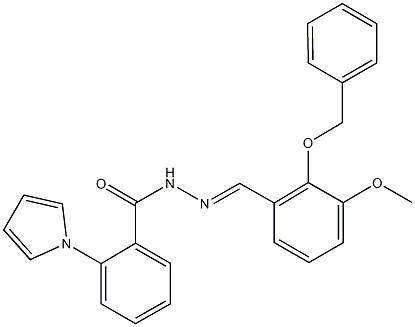 N'-[2-(benzyloxy)-3-methoxybenzylidene]-2-(1H-pyrrol-1-yl)benzohydrazide Struktur