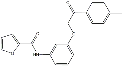 N-{3-[2-(4-methylphenyl)-2-oxoethoxy]phenyl}-2-furamide Struktur