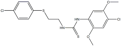 N-(4-chloro-2,5-dimethoxyphenyl)-N'-{2-[(4-chlorophenyl)sulfanyl]ethyl}thiourea Struktur