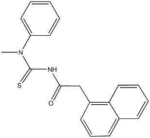 N-methyl-N'-(1-naphthylacetyl)-N-phenylthiourea Struktur