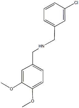 N-(3-chlorobenzyl)(3,4-dimethoxyphenyl)methanamine Struktur