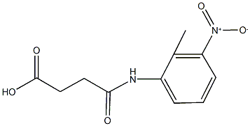 4-{3-nitro-2-methylanilino}-4-oxobutanoic acid Struktur