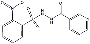 2-nitro-N'-(3-pyridinylcarbonyl)benzenesulfonohydrazide Struktur