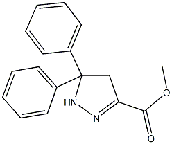 methyl 5,5-diphenyl-4,5-dihydro-1H-pyrazole-3-carboxylate Struktur