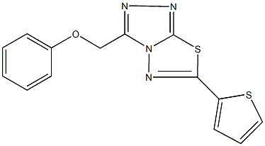 phenyl [6-(2-thienyl)[1,2,4]triazolo[3,4-b][1,3,4]thiadiazol-3-yl]methyl ether Struktur