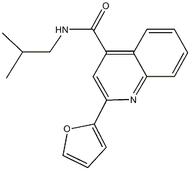 2-(2-furyl)-N-isobutyl-4-quinolinecarboxamide Struktur