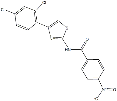 N-[4-(2,4-dichlorophenyl)-1,3-thiazol-2-yl]-4-nitrobenzamide Struktur