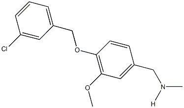 N-{4-[(3-chlorobenzyl)oxy]-3-methoxybenzyl}-N-methylamine Struktur