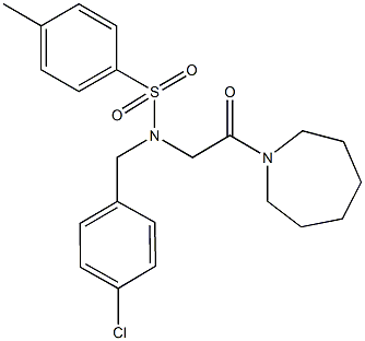 N-[2-(1-azepanyl)-2-oxoethyl]-N-(4-chlorobenzyl)-4-methylbenzenesulfonamide Struktur