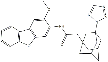 N-(2-methoxydibenzo[b,d]furan-3-yl)-2-[3-(2H-tetraazol-2-yl)-1-adamantyl]acetamide Structure