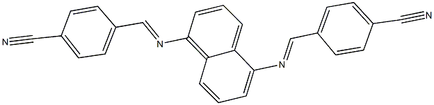 4-[({5-[(4-cyanobenzylidene)amino]-1-naphthyl}imino)methyl]benzonitrile Struktur