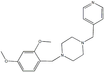 1-(2,4-dimethoxybenzyl)-4-(4-pyridinylmethyl)piperazine Struktur