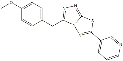 methyl 4-{[6-(3-pyridinyl)[1,2,4]triazolo[3,4-b][1,3,4]thiadiazol-3-yl]methyl}phenyl ether Struktur