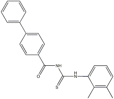 N-([1,1'-biphenyl]-4-ylcarbonyl)-N'-(2,3-dimethylphenyl)thiourea Struktur