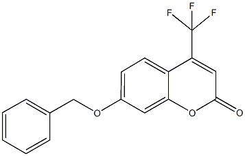 7-(benzyloxy)-4-(trifluoromethyl)-2H-chromen-2-one Struktur