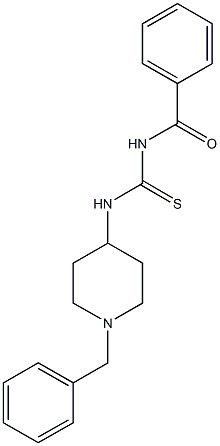 N-benzoyl-N'-(1-benzyl-4-piperidinyl)thiourea Struktur