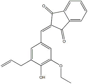 2-(3-allyl-5-ethoxy-4-hydroxybenzylidene)-1H-indene-1,3(2H)-dione Struktur