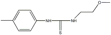 N-(2-methoxyethyl)-N'-(4-methylphenyl)thiourea Struktur