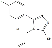 4-allyl-5-(2-chloro-4-methylphenyl)-4H-1,2,4-triazol-3-yl hydrosulfide Struktur