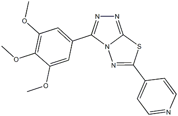 6-(4-pyridinyl)-3-(3,4,5-trimethoxyphenyl)[1,2,4]triazolo[3,4-b][1,3,4]thiadiazole Struktur