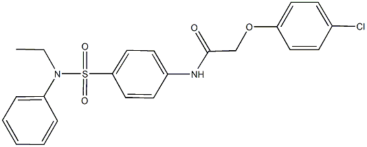 2-(4-chlorophenoxy)-N-{4-[(ethylanilino)sulfonyl]phenyl}acetamide Struktur