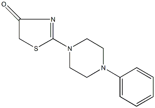 2-(4-phenyl-1-piperazinyl)-1,3-thiazol-4(5H)-one Struktur