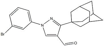 3-(1-adamantyl)-1-(3-bromophenyl)-1H-pyrazole-4-carbaldehyde Struktur