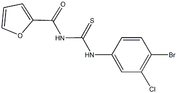 N-(4-bromo-3-chlorophenyl)-N'-(2-furoyl)thiourea Struktur