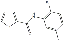 N-(2-hydroxy-5-methylphenyl)-2-furamide Struktur