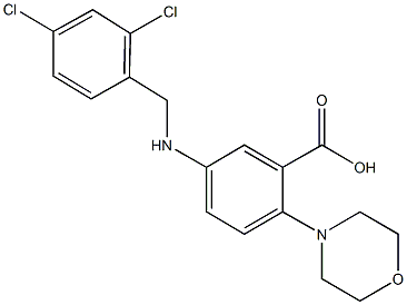 5-[(2,4-dichlorobenzyl)amino]-2-(4-morpholinyl)benzoic acid Struktur