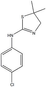 N-(4-chlorophenyl)-5,5-dimethyl-4,5-dihydro-1,3-thiazol-2-amine Struktur