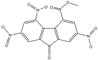 methyl 2,5,7-trisnitro-9-oxo-9H-fluorene-4-carboxylate Struktur