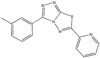 3-(3-methylphenyl)-6-(2-pyridinyl)[1,2,4]triazolo[3,4-b][1,3,4]thiadiazole Struktur