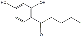 1-(2,4-dihydroxyphenyl)-1-pentanone Struktur