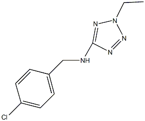 N-(4-chlorobenzyl)-N-(2-ethyl-2H-tetraazol-5-yl)amine Struktur