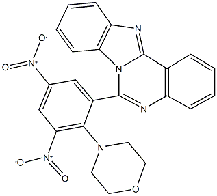 6-[3,5-bisnitro-2-(4-morpholinyl)phenyl]benzimidazo[1,2-c]quinazoline Struktur