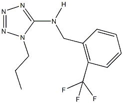 N-(1-propyl-1H-tetraazol-5-yl)-N-[2-(trifluoromethyl)benzyl]amine Struktur