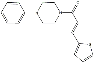 1-phenyl-4-[3-(2-thienyl)acryloyl]piperazine Struktur