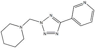 1-{[5-(3-pyridinyl)-2H-tetraazol-2-yl]methyl}piperidine Struktur