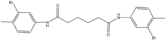 N~1~,N~6~-bis(3-bromo-4-methylphenyl)hexanediamide Struktur