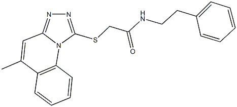 2-[(5-methyl[1,2,4]triazolo[4,3-a]quinolin-1-yl)sulfanyl]-N-(2-phenylethyl)acetamide Struktur